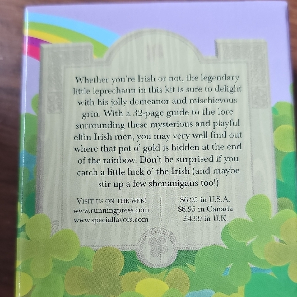 NIB Wee Little Leprechaun Figurine W Story Book By Sarah O'Brien Collectible Set - Picture 3 of 6